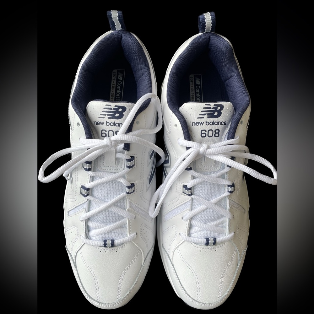 “NEW BALANCE 608”, NWOT, Men’s Sz12, White/Blue Sneakers - Picture 3 of 8